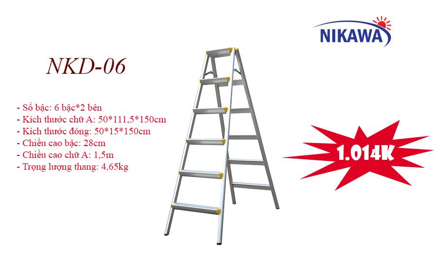 Thang nhôm gấp chữ A Nikawa  NKD-06