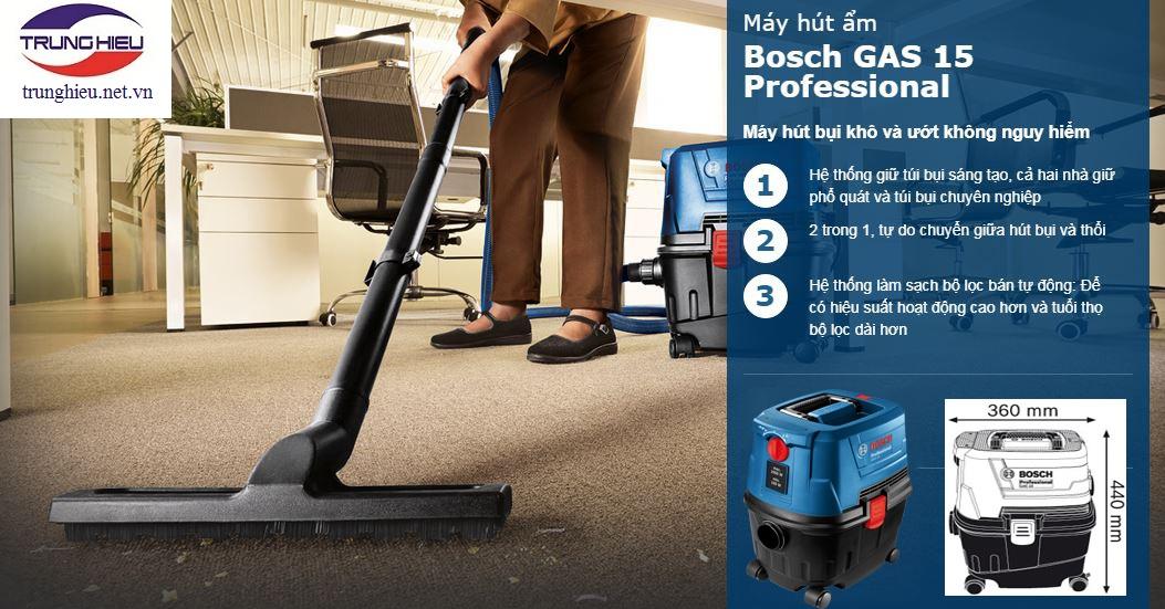 Máy hút bụi khô và ướt Bosch GAS 15