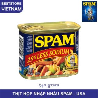 Thịt hộp nhập khẩu spam 25% less sodium 340gram  usa - date 11 2020 - ảnh sản phẩm 1
