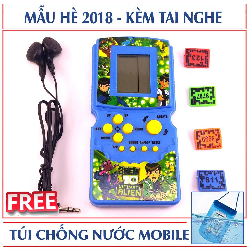 Máy chơi game xếp hình cầm tay huyền thoại Brick Game 9999 in 1 + Tặng free túi chống nước điện thoại (BRICK.GAME10)