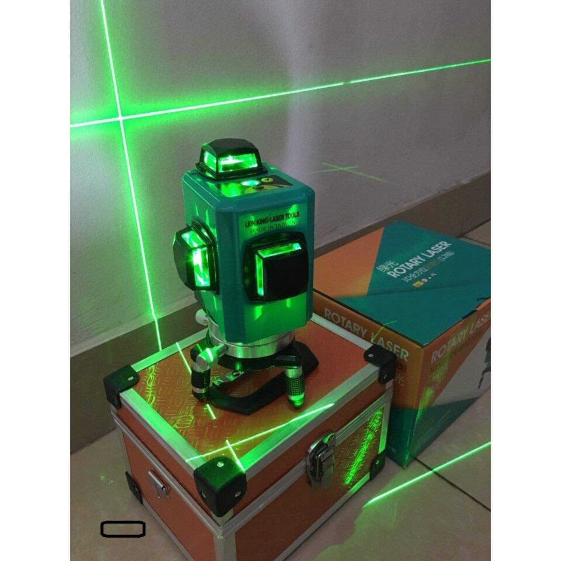 Máy lazer,bắn cân bằng 12 tia xanh