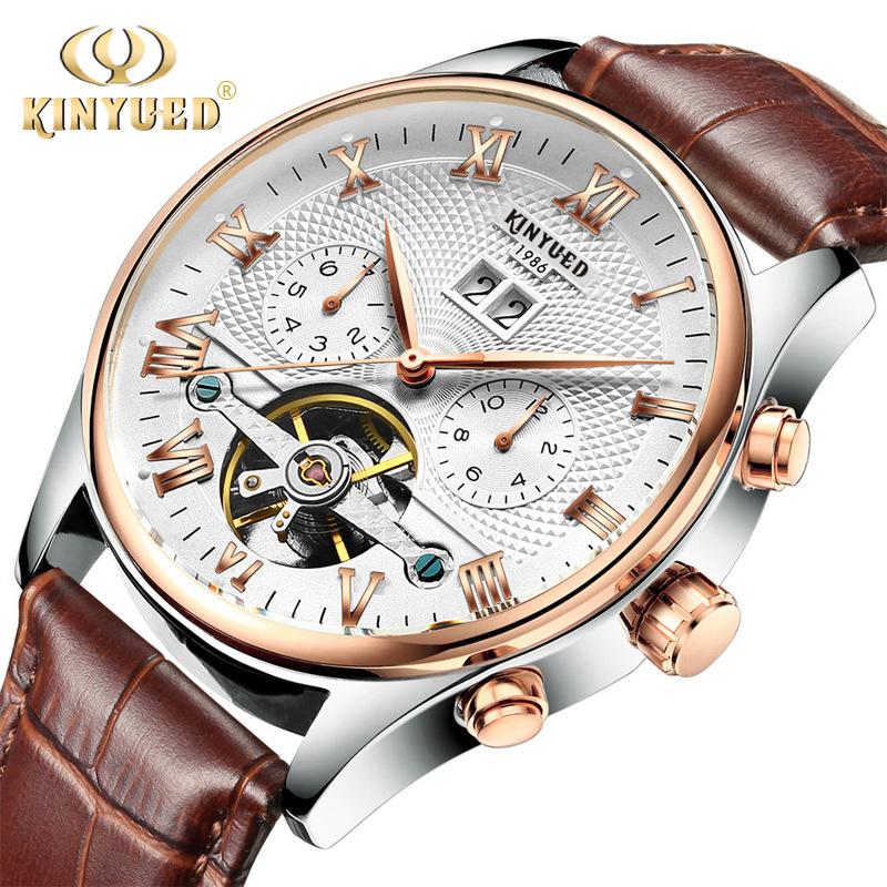 Đồng hồ nam dây da cao cấp Kinyued Q08 chạy máy cơ Automatic(Cập nhật 2019)