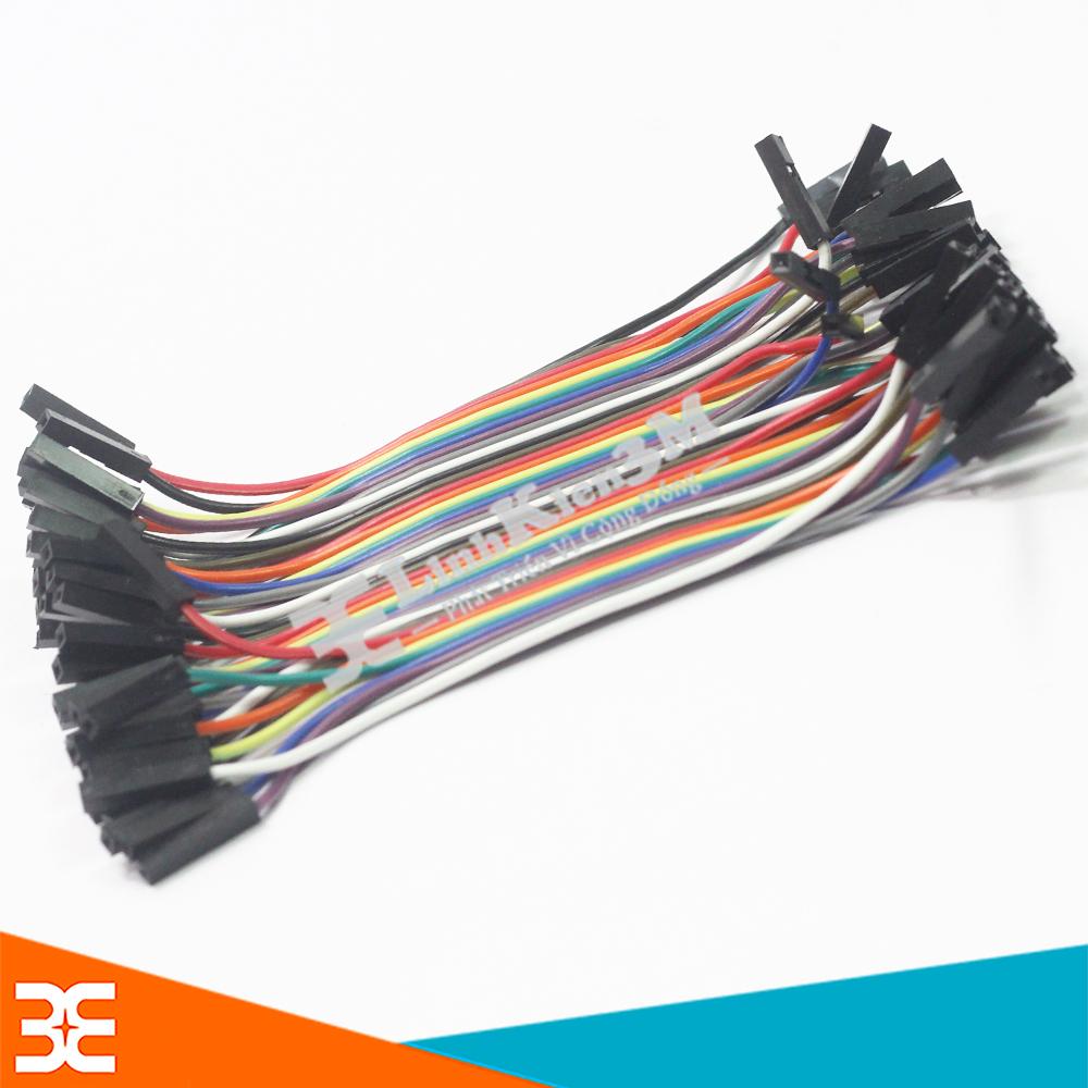 Combo Dây Nối 40P 7 Màu Dài 10Cm ( 2 Đầu Cái Cái ) Nguyên Tệp 40 Sợi
