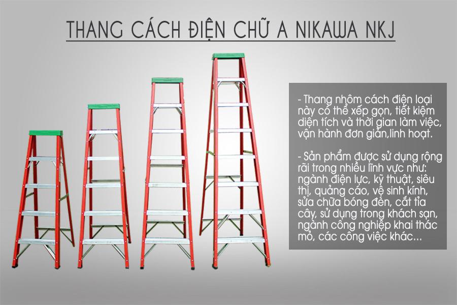 Thang cách điện chữ A Nikawa NKJ-6C (Đỏ)