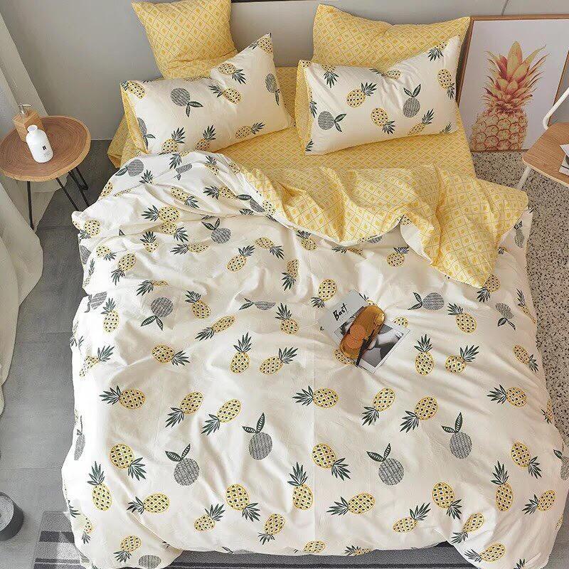 BỘ CHĂN GA GỐI TRÁI DỨA + RUỘT CHĂN HÈ.