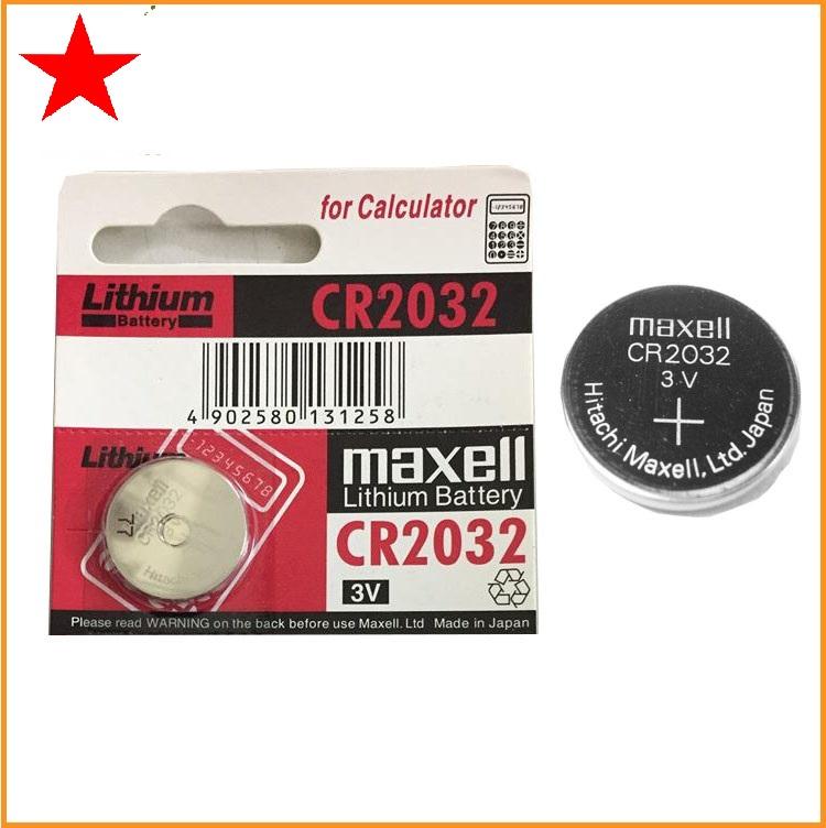 Combo 2 viên pin Cr2032, pin Cmos Maxell lithium 3V