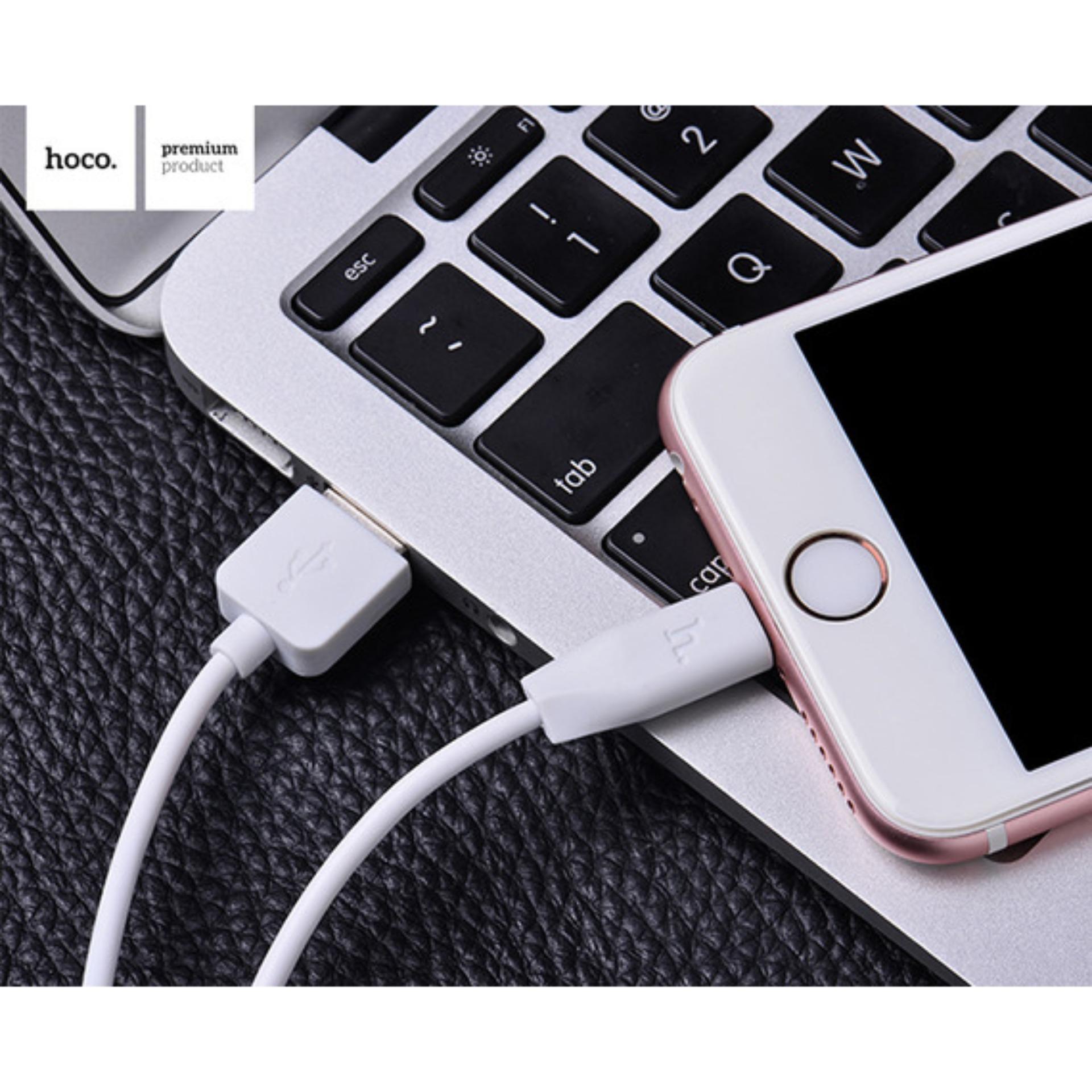 Cáp sạc lightning Hoco X1 dành cho iphone 5 trở lên - dài 2m (Trắng) - Hãng phân phối chính thức - Nhất Tín Computer