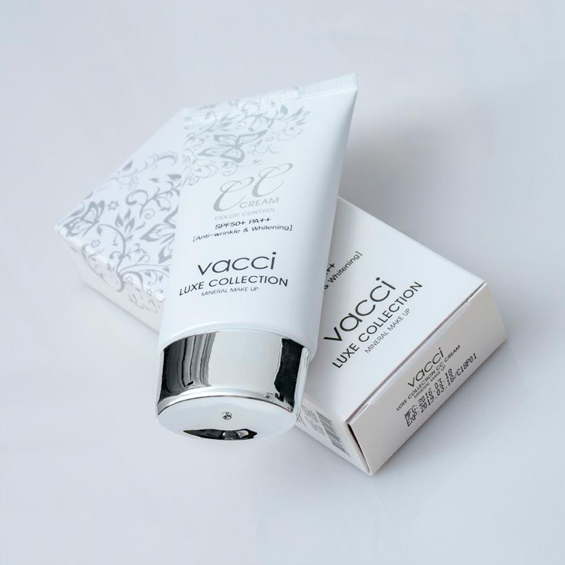 VACCI - KEM PHẤN NỀN THẾ HỆ MỚI CC CREAM DẠNG TUÝP SPF50+ VACCI