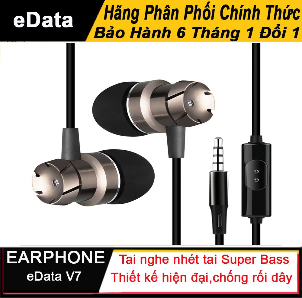 Tai nghe nhét tai eData Super Bass cho iPhone/iPad/Samsung cao cấp