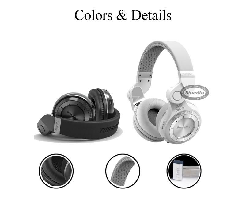 Tai Nghe Bluetooth Bluedio T2 (Đen) - Hàng Nhập Khẩu