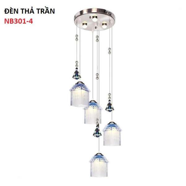 Đèn thả trang trí trần NB 301-4 (Họa tiết) - TẶNG BÓNG LED