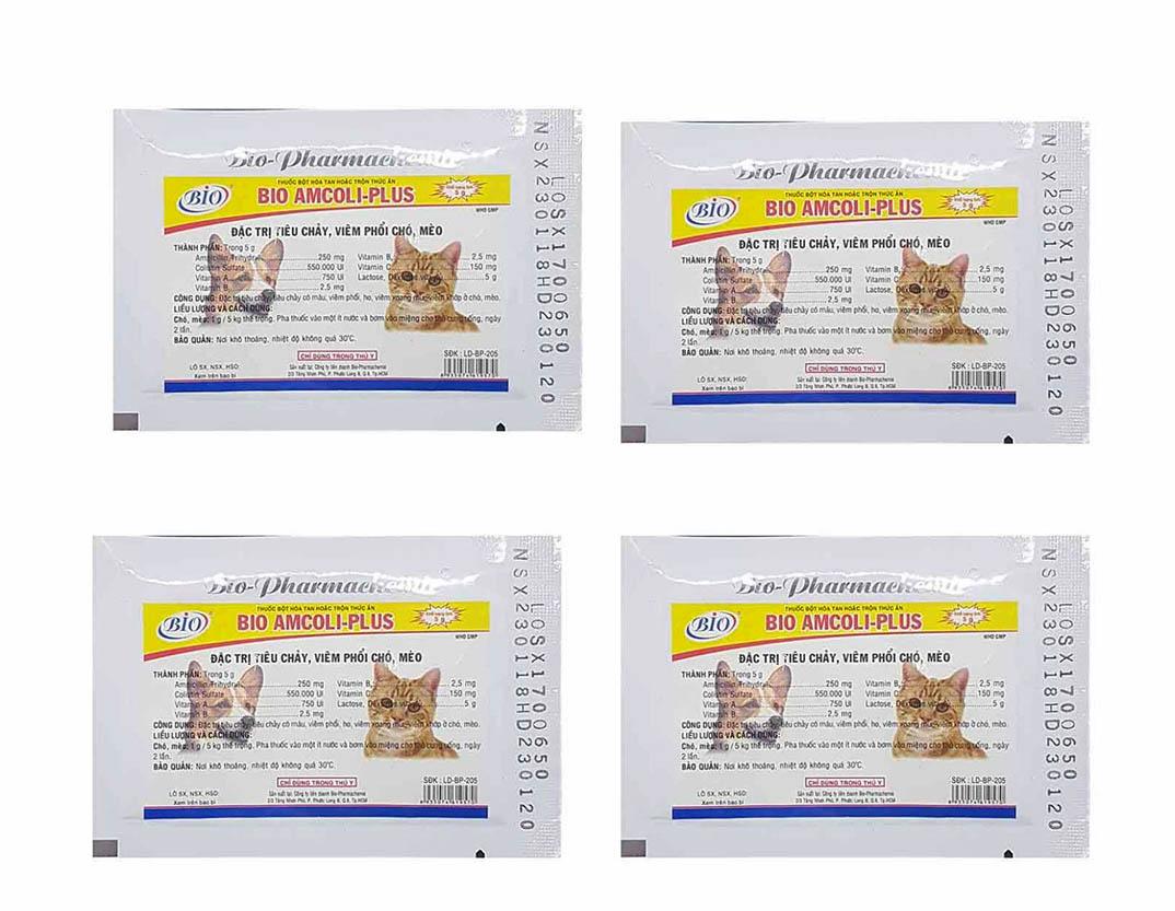 Men Đặt Trị Tiêu Chảy - Viêm Phổi Chó Mèo - Bio Amcoli-Plus 1 gói