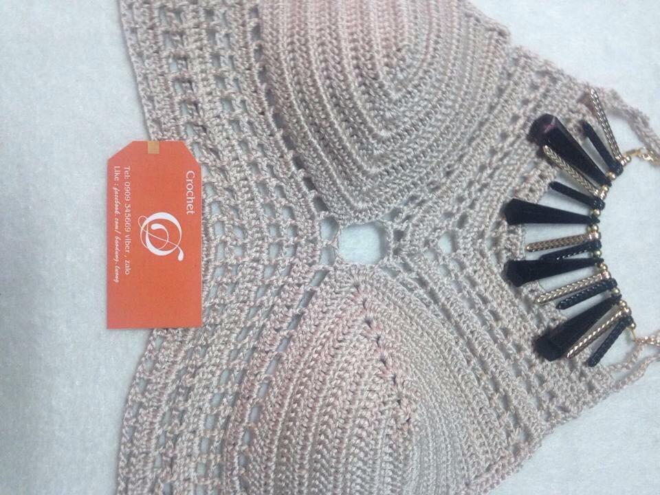 Áo bikini len móc tay