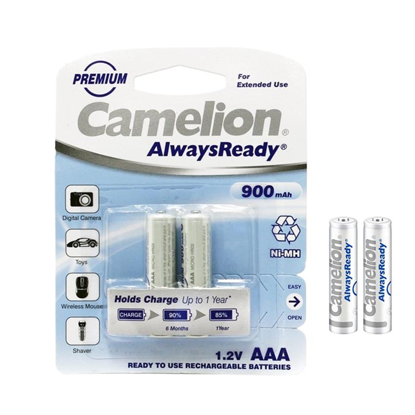 Bộ 2 pin sạc Camelion AlwaysReady 900mAh Loại 1.2V AAA TI247 (Trắng)