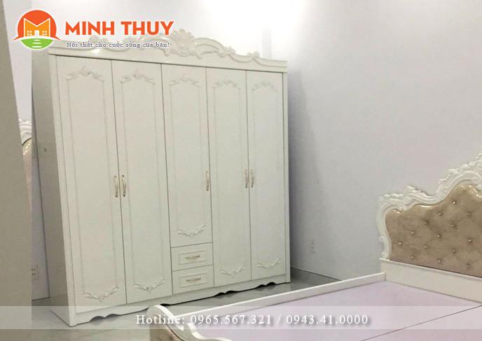 Tủ quần áo 5 cánh Tân Cổ Điển