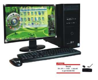 Máy tính để bàn  ACVI01MH Core i5 / 4G / 500G ,Màn hình 18.5 inch Wide Led , phục vụ văn phòng ,học tập , chơi game , giải trí  - Tăng bộ bàn phím chuột văn phòng , USB Wifi ,bàn di chuột