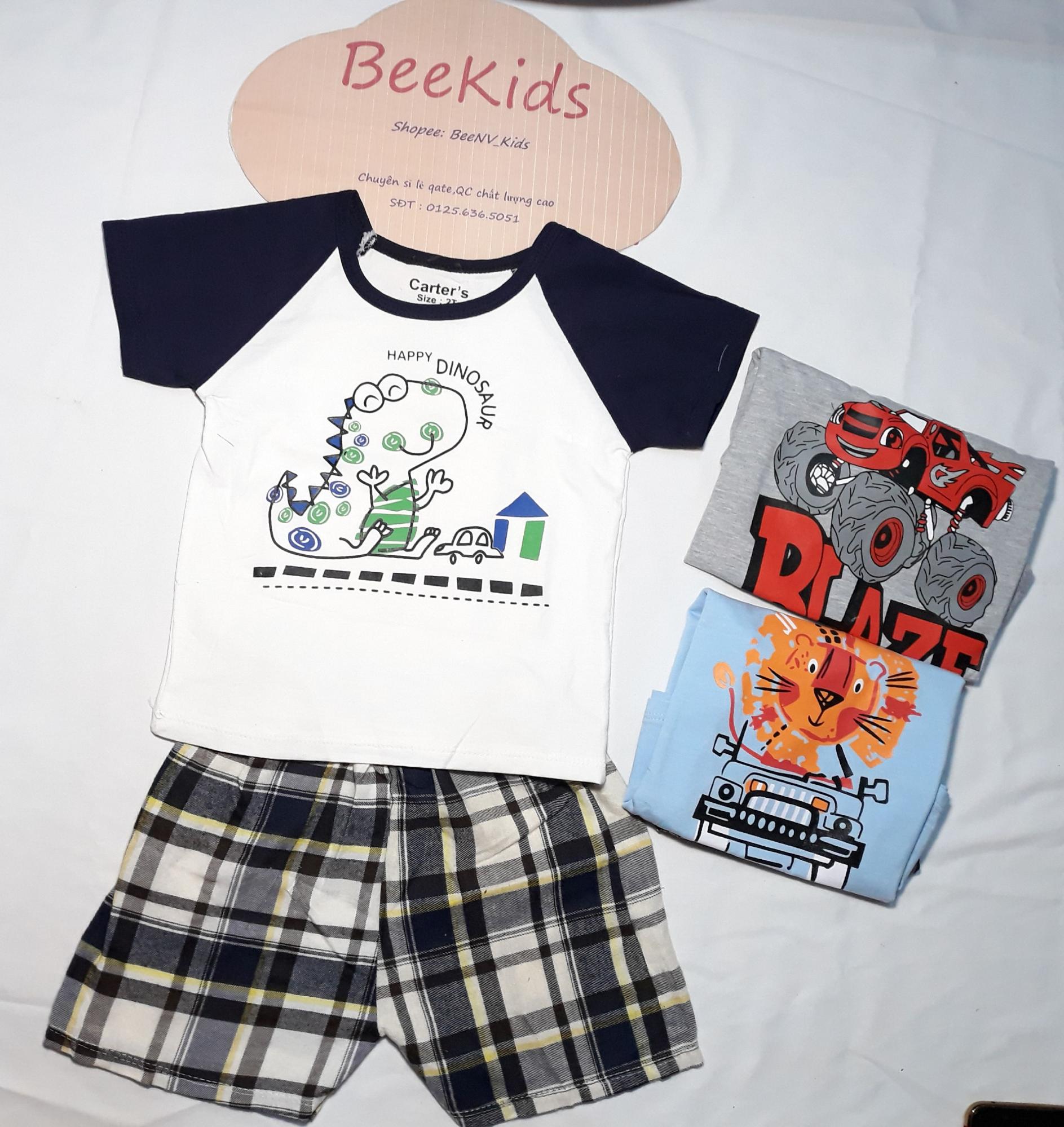 Combo 3 bộ cộc tay carter chất cotton