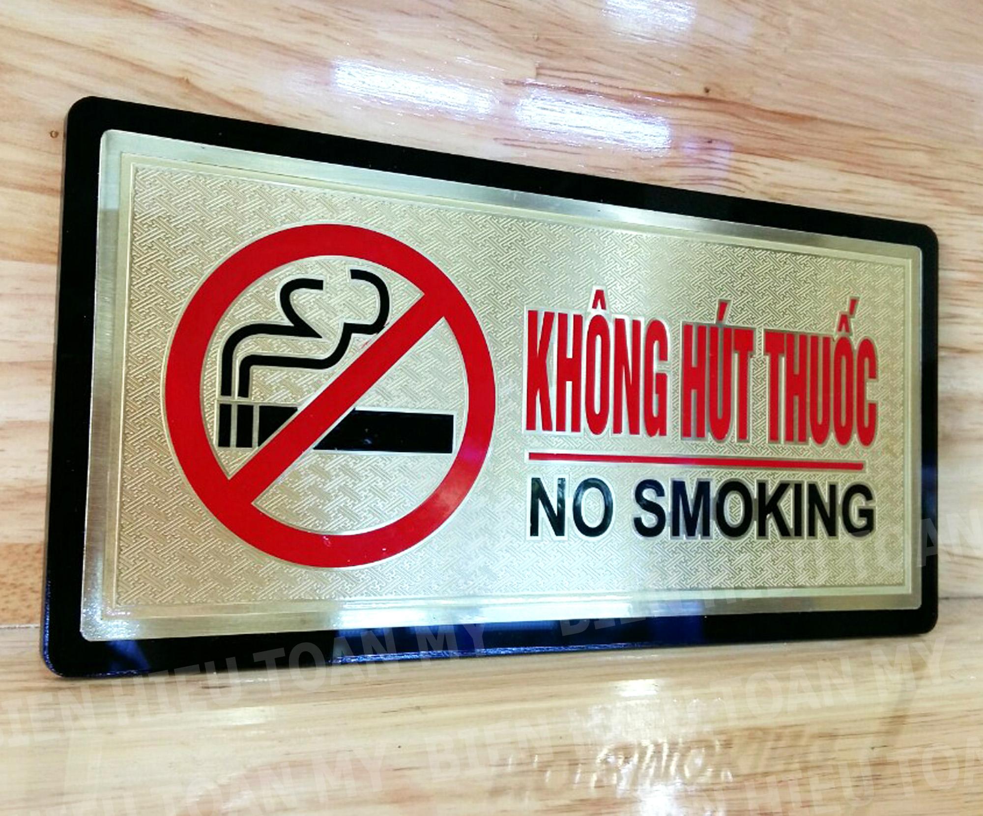 Biển KHÔNG HÚT THUỐC bằng đồng