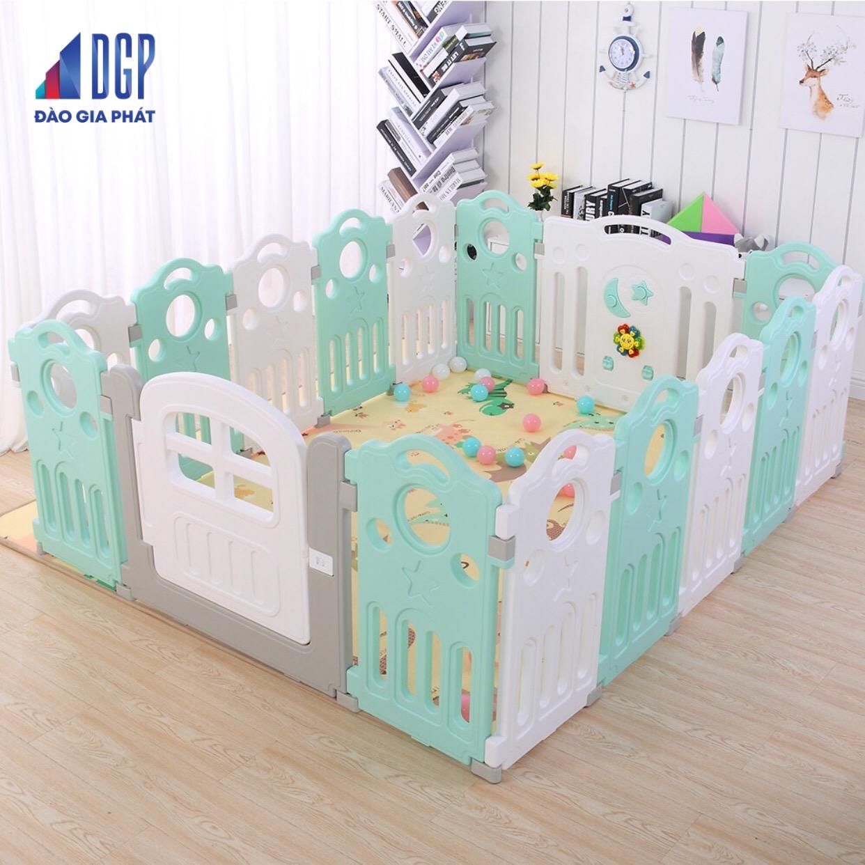 QUÂY CŨI NHỰA TRẺ EM 16 TẤM (BLUE WHITE - 152cm x 190cm)
