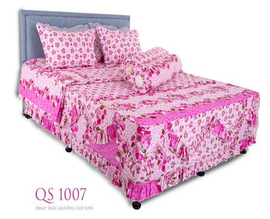 Drap trải giường Cotton Vạn Thành QS 1006 - 160x 200 x 7.5 cm