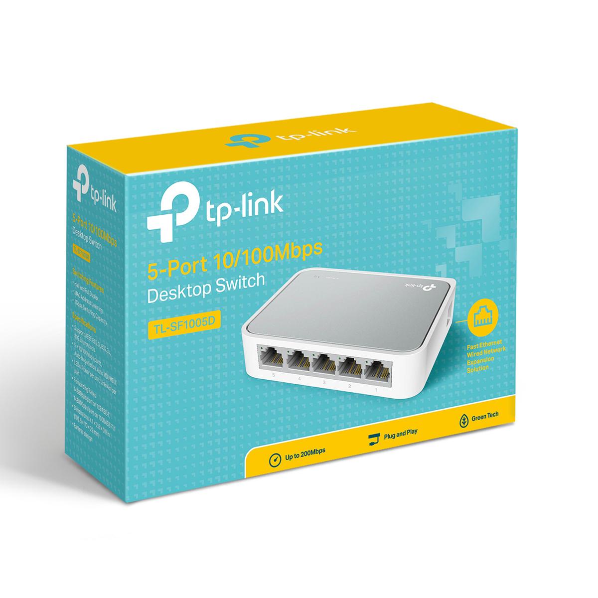 TP LINK Bộ Chia Tín Hiệu Để Bàn 5 cổng 10/100Mbps TL-SF1005D