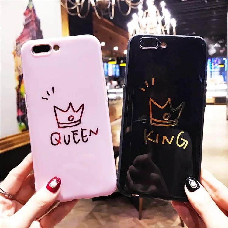 ỐP ĐÔI IPHONE KING VÀ QUEEN BÓNG ĐẸP