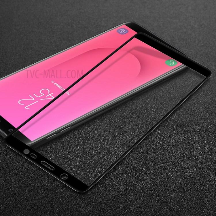 Kính cường lực Samsung J8 2018 Đen (Full Màn, Full Keo)