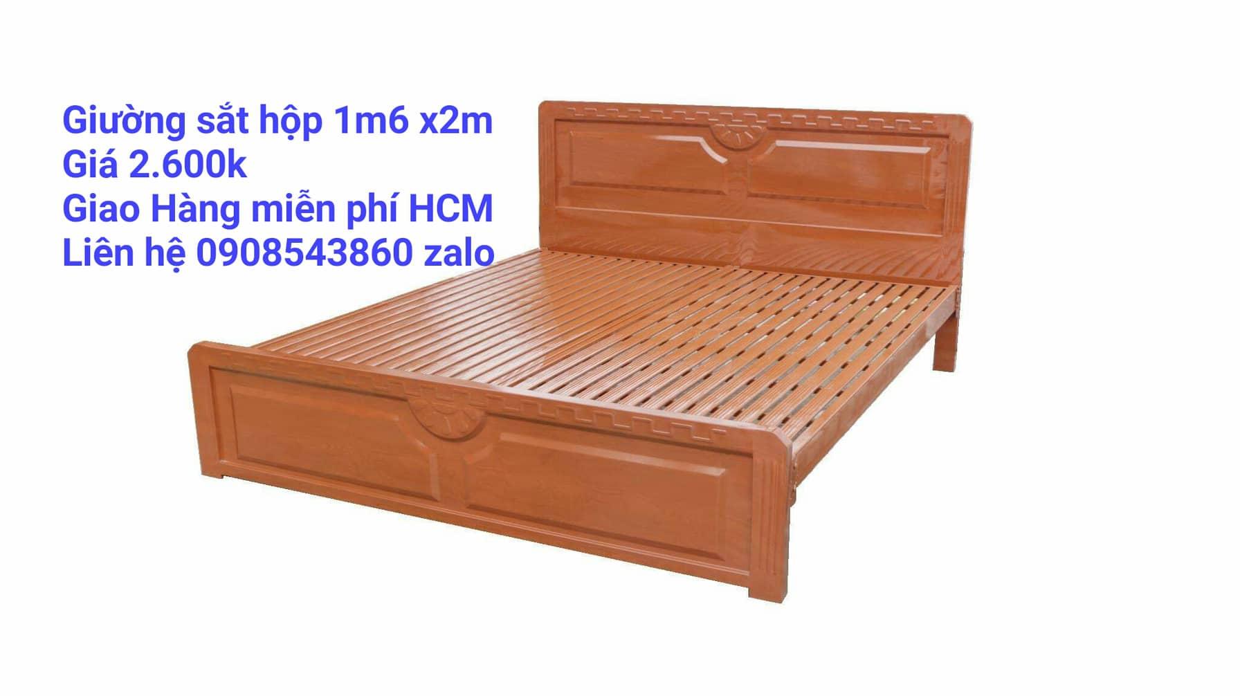 Giường sắt cao cấp 1m6 x2m