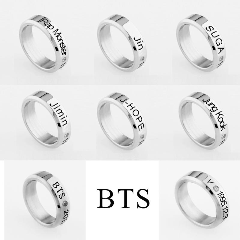 Nhẫn Bạc khắc tên các thành viên BTS