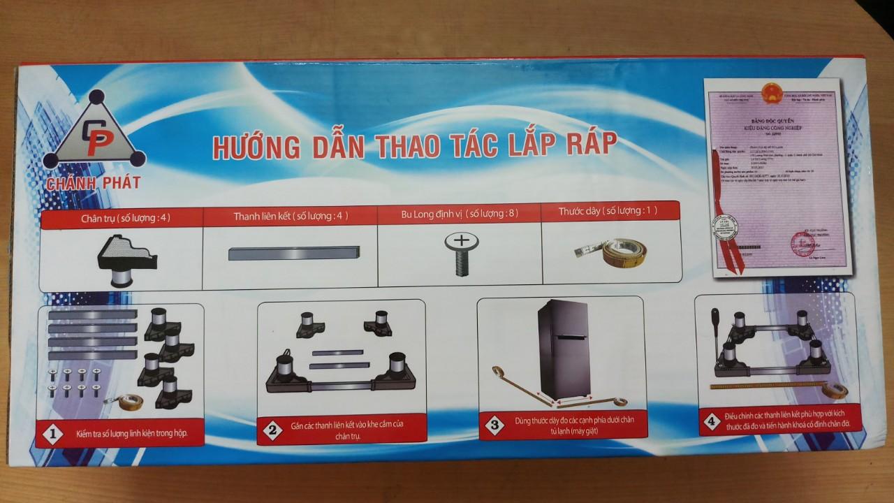 CHÂN ĐỠ MÁY GIẶT- TỦ LẠNH CHÁNH PHÁT- CTL57 ( Máy giặt từ 8- 18 kg. tủ lạnh từ 250l- 450 Lít)