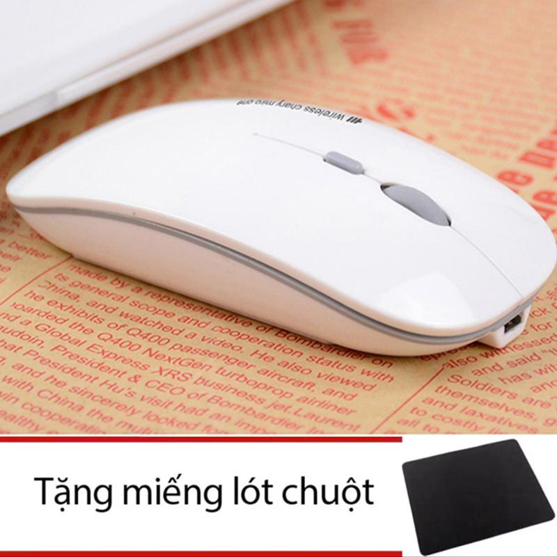 [Tặng lót chuột 30K] Chuột không dây pin sạc Azzor N5 siêu mỏng