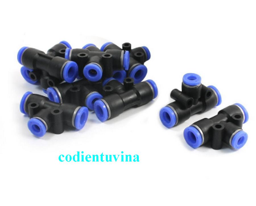 Đầu nối ống hơi 4 ly (đầu nối hơi chữ T)