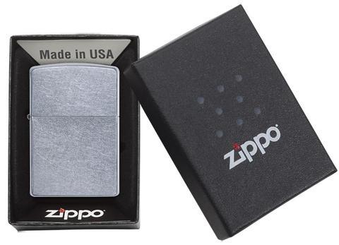 Zippo Street Chrome Xước Bụi 207