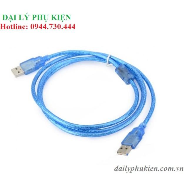 Cáp nối dài usb 2.0 2 đầu đực 1.5m chống nhiễu, dây usb 2 đầu đực