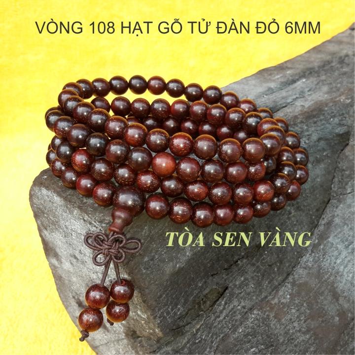 [HCM]Vòng đeo tay gỗ tử đàn 6mm