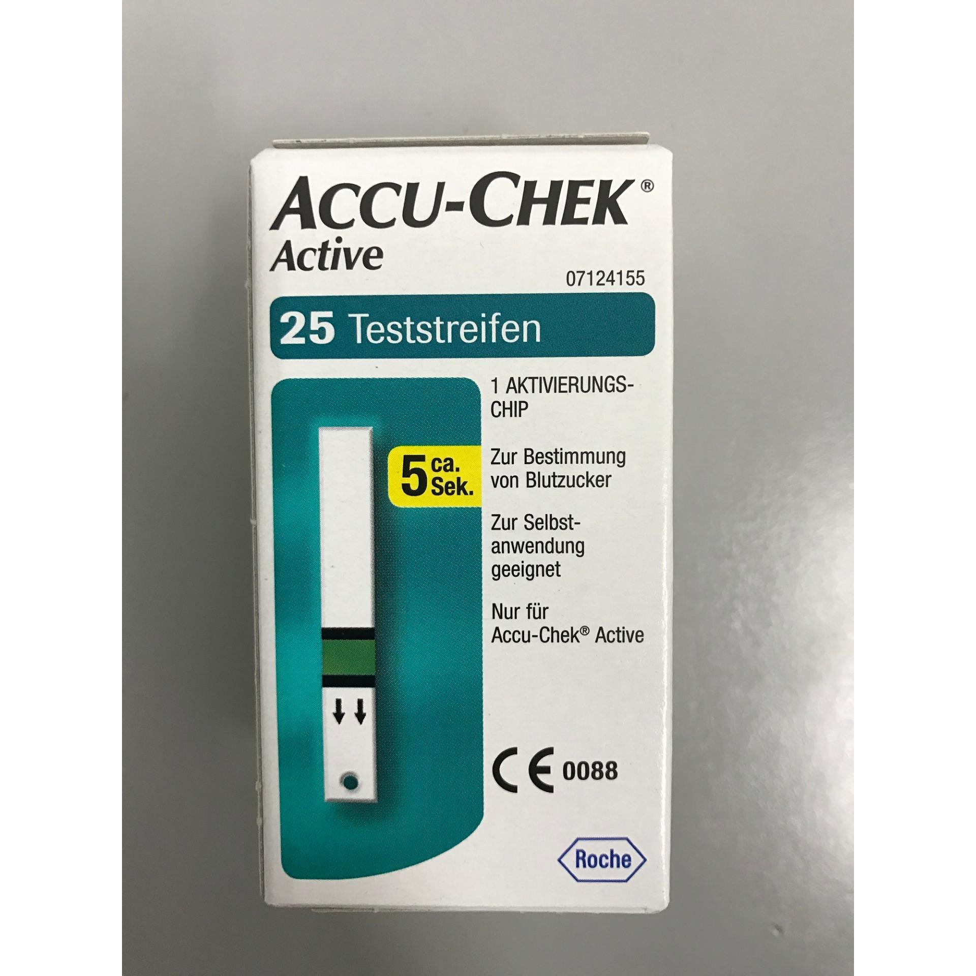 Hộp 25 que thử đường huyết Accu-check Active
