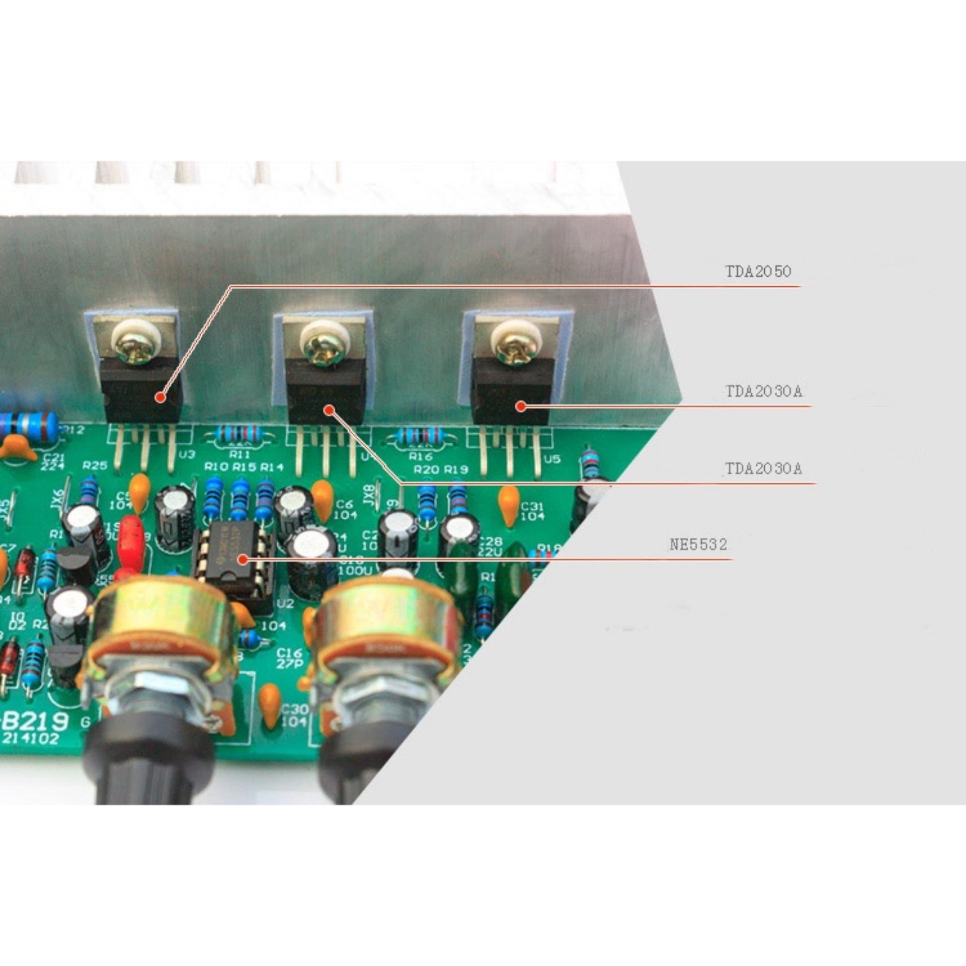 Module Âm Ly TDA2030+TDA2050 2.1 3Chanel 60W Siêu Trầm