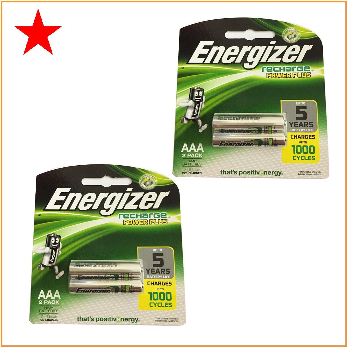 Combo 2 vỉ pin sạc đũa AAA Energizer 700mAh chính hãng (1 vỉ 2 viên)