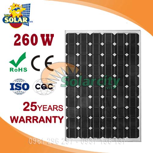 PIN NĂNG LƯỢNG MẶT TRỜI MONO 260W