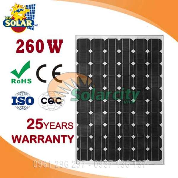 PIN NĂNG LƯỢNG MẶT TRỜI MONO 260W