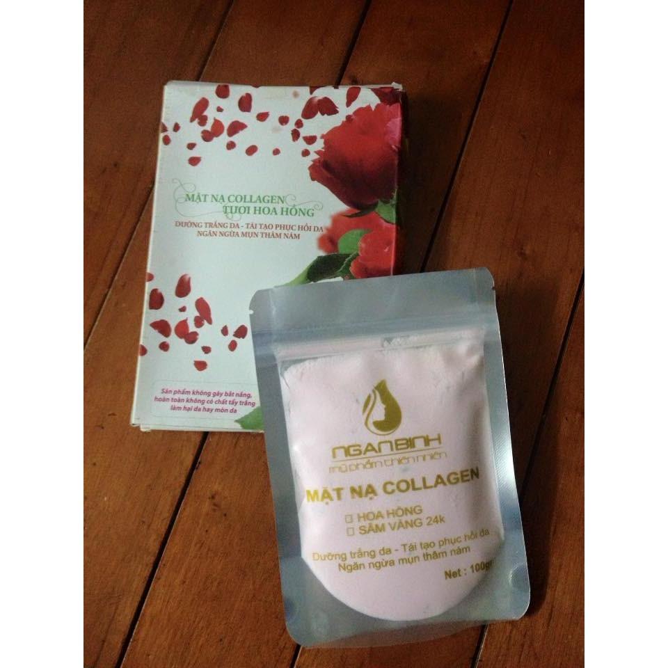 Combo 2 gói bột colagen hoa hồng đắp mặt (100 gram)
