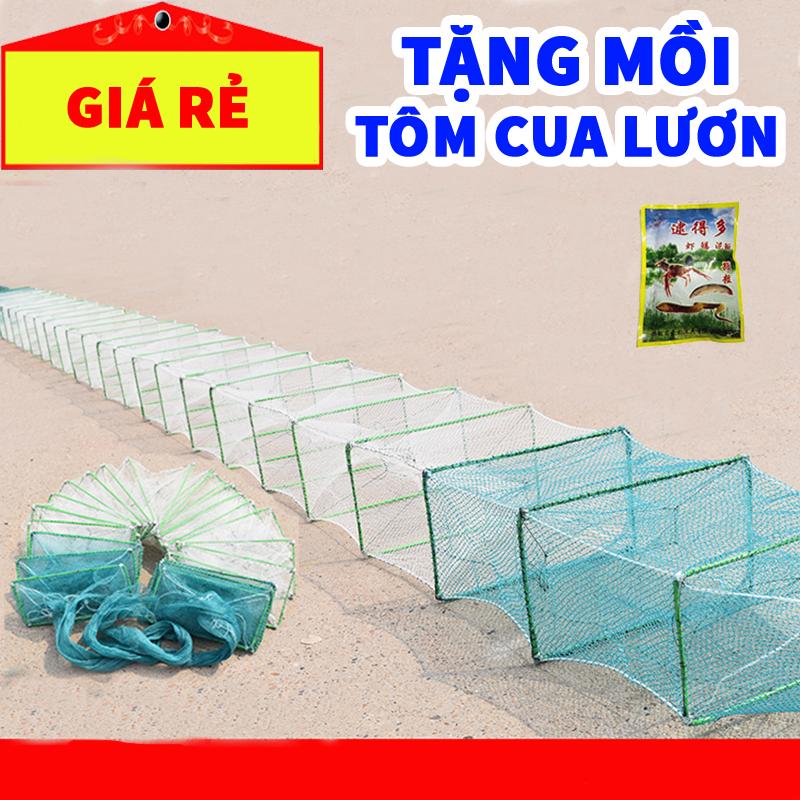 Lồng bát quái Thân trắng đuôi xanh - Dài 8m A Cường + Kèm mồi