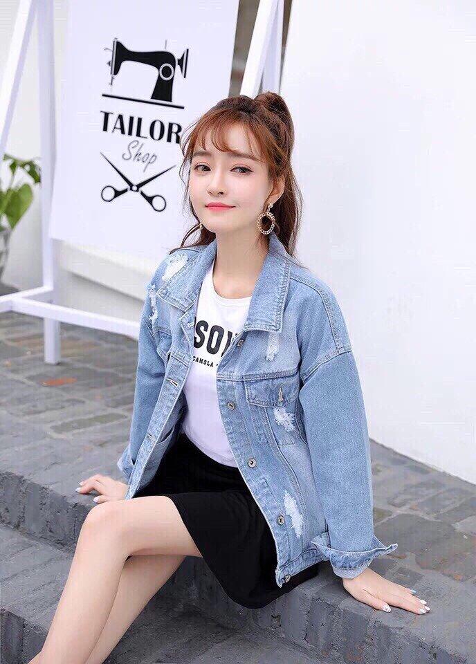 ÁO KHOÁC JEAN NỮ THỜI TRANG CHẤT LIÊU ĐẸP HÀNG CHUẨN HÌNH  LNN 02