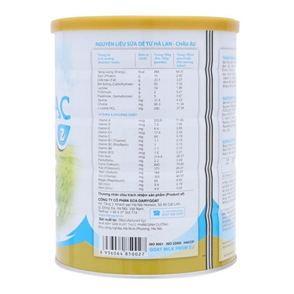 Sữa Bột Dairygoat Goatlac 2 900g (Cho Bé 6-12 Tháng Tuổi)