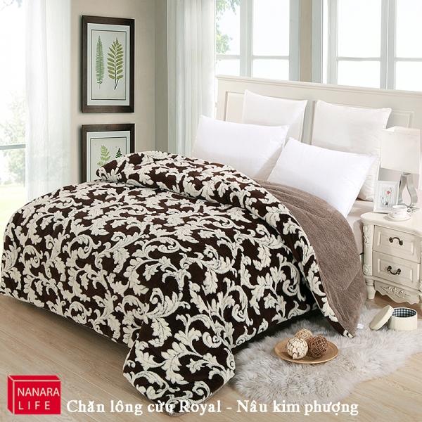 Chăn lông cừu Royal Nanara Life 200x230cm - Nhật Bản (Nâu kim phượng)