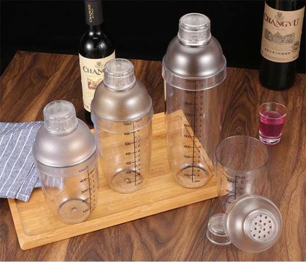 Bình Lắc Cocktail Shaker 700ml Nhựa Pha Chế Trà Sữa , Cocktail , Cafe