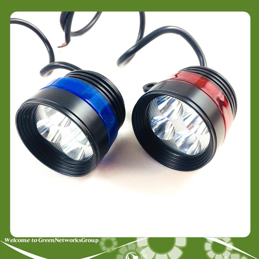 Đèn LED L4 HJG đèn trợ sáng có 4 tim dành cho xe máy GreenNetworks (đen xanh)
