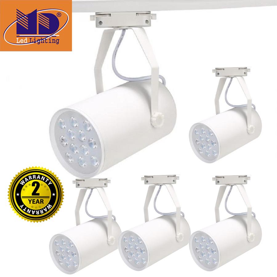 Bộ 5 Đèn FA led rọi ray vỏ trắng ánh sáng Trung tính 12W - MD63