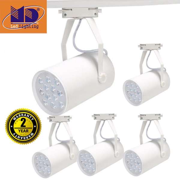 Bộ 5 Đèn FA led rọi ray vỏ trắng ánh sáng Trung tính 12W - MD63