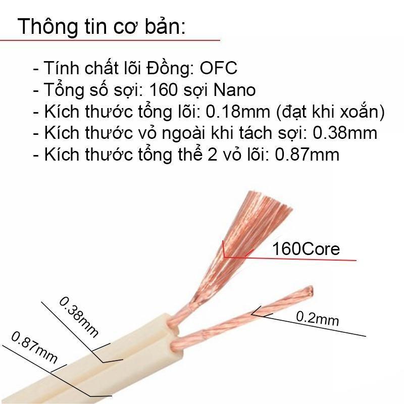Dây loa Monster XP NW. compact precision stranded high resolution speaker cable  160 sợi - 3 mét